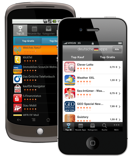 Deutsche Apps iPhone iPad Android